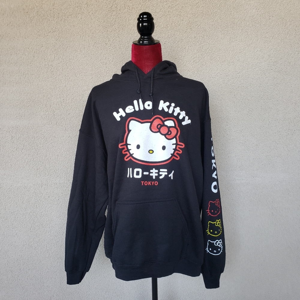 New Sanrio Hello Kitty  sweatshirt black Large